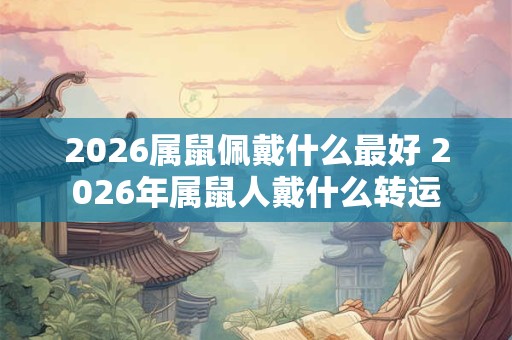 2026属鼠佩戴什么最好 2026年属鼠人戴什么转运 2026属鼠佩戴什么最好 2026年属鼠人戴什么转运