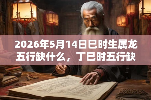 2026年5月14日巳时生属龙五行缺什么，丁巳时五行缺什么