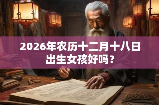 2026年农历十二月十八日出生女孩好吗？