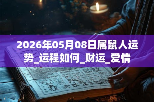 2026年05月08日属鼠人运势_运程如何_财运_爱情