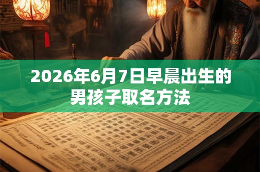 2026年6月7日早晨出生的男孩子取名方法