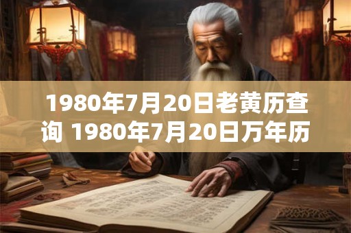 1980年7月20日老黄历查询 1980年7月20日万年历黄道吉日