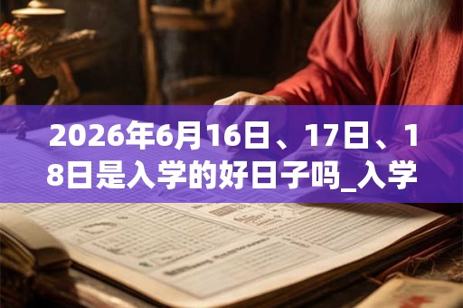 2026年6月16日、17日、18日是入学的好日子吗_入学可以吗 2026年6月16日、17日、18日是入学的好日子吗_入学可以吗