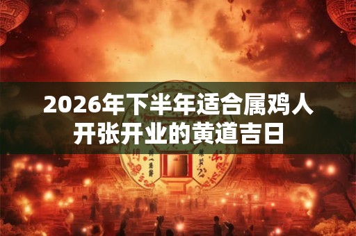 2026年下半年适合属鸡人开张开业的黄道吉日 2026年下半年适合属鸡人开张开业的黄道吉日