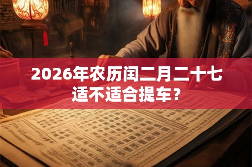 2026年农历闰二月二十七适不适合提车？