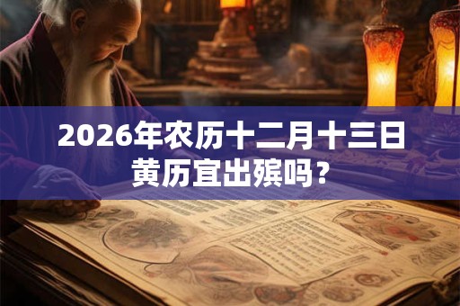 2026年农历十二月十三日黄历宜出殡吗? 2026年农历十二月十三日黄历宜出殡吗?
