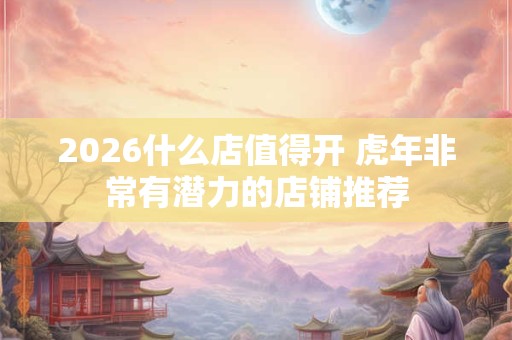 2026什么店值得开 虎年非常有潜力的店铺推荐 2026什么店值得开 虎年非常有潜力的店铺推荐