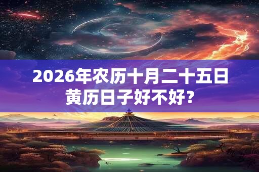 2026年农历十月二十五日黄历日子好不好? 2026年农历十月二十五日黄历日子好不好?