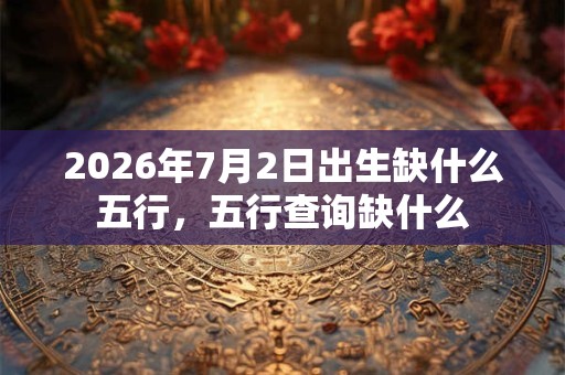 2026年7月2日出生缺什么五行，五行查询缺什么