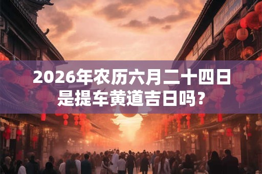 2026年农历六月二十四日是提车黄道吉日吗? 2026年农历六月二十四日是提车黄道吉日吗?