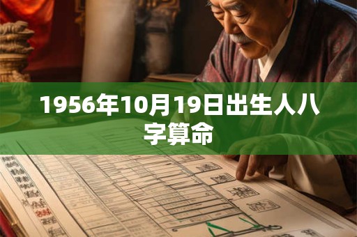 1956年10月19日出生人八字算命 1956年10月19日出生人八字算命