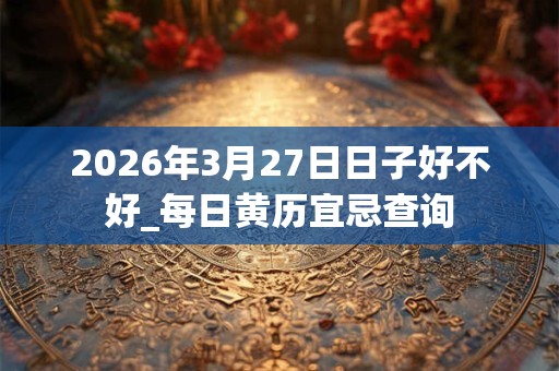 2026年3月27日日子好不好_每日黄历宜忌查询 2026年3月27日日子好不好_每日黄历宜忌查询