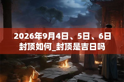 2026年9月4日、5日、6日封顶如何_封顶是吉日吗 2026年9月4日、5日、6日封顶如何_封顶是吉日吗