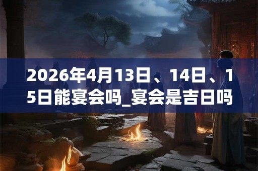 2026年4月13日、14日、15日能宴会吗_宴会是吉日吗 2026年4月13日、14日、15日能宴会吗_宴会是吉日吗