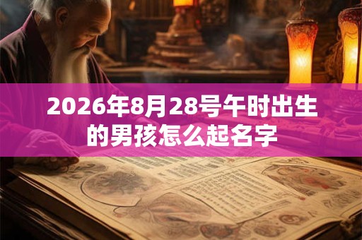 2026年8月28号午时出生的男孩怎么起名字