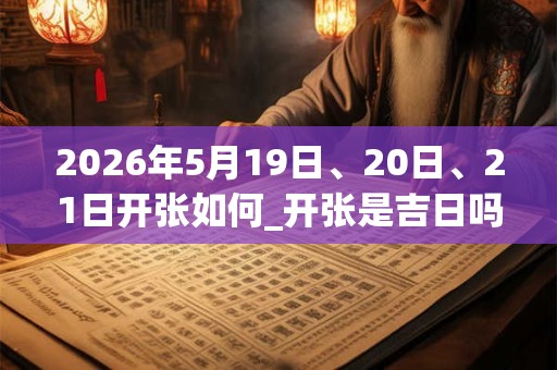 2026年5月19日、20日、21日开张如何_开张是吉日吗 2026年5月19日、20日、21日开张如何_开张是吉日吗