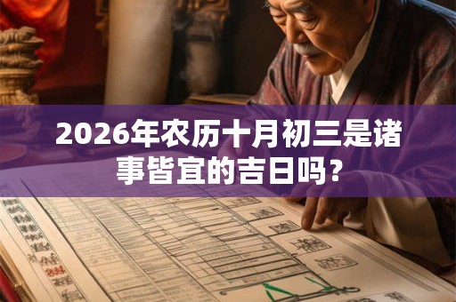 2026年农历十月初三是诸事皆宜的吉日吗? 2026年农历十月初三是诸事皆宜的吉日吗?
