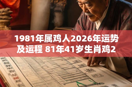 1981年属鸡人2026年运势及运程 81年41岁生肖鸡2026年每月运势