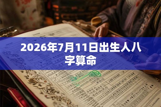 2026年7月11日出生人八字算命 2026年7月11日出生人八字算命
