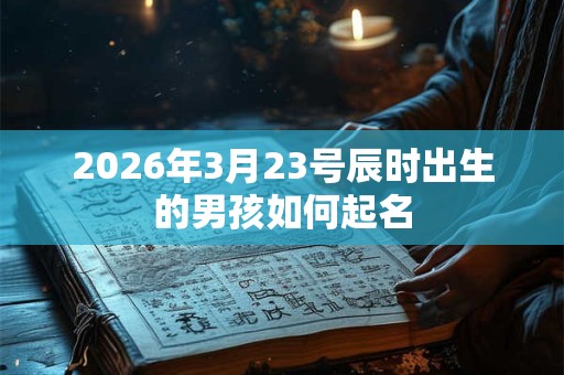 2026年3月23号辰时出生的男孩如何起名 2026年3月23号辰时出生的男孩如何起名
