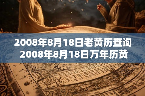 2008年8月18日老黄历查询 2008年8月18日万年历黄道吉日 2008年8月18日老黄历查询 2008年8月18日万年历黄道吉日