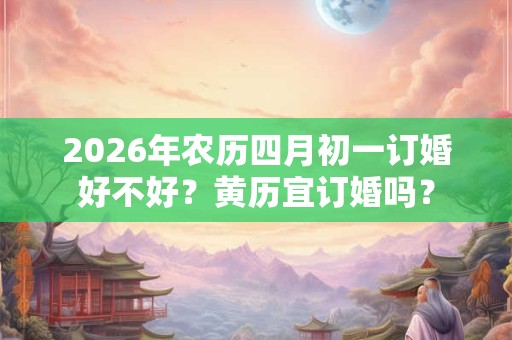2026年农历四月初一订婚好不好?黄历宜订婚吗? 2026年农历四月初一订婚好不好?黄历宜订婚吗?