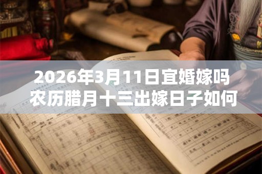 2026年3月11日宜婚嫁吗 农历腊月十三出嫁日子如何 2026年3月11日宜婚嫁吗 农历腊月十三出嫁日子如何