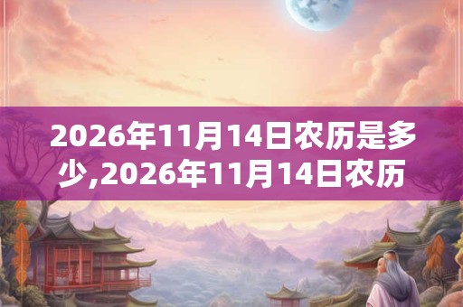 2026年11月14日农历是多少,2026年11月14日农历表 2026年11月14日农历是多少,2026年11月14日农历表