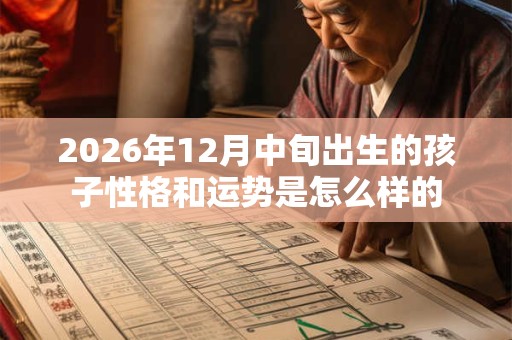 2026年12月中旬出生的孩子性格和运势是怎么样的