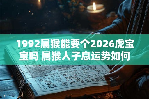 1992属猴能要个2026虎宝宝吗 属猴人子息运势如何 1992属猴能要个2026虎宝宝吗 属猴人子息运势如何