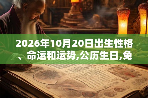 2026年10月20日出生性格、命运和运势,公历生日,免费算命