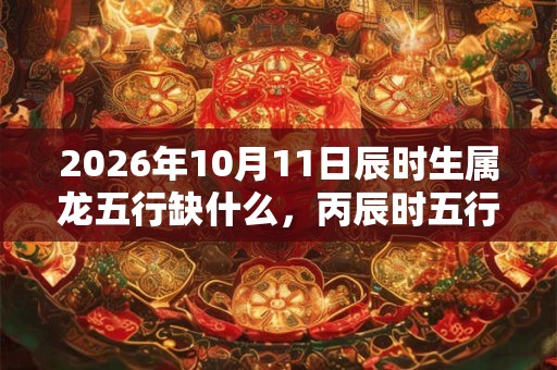2026年10月11日辰时生属龙五行缺什么，丙辰时五行缺什么