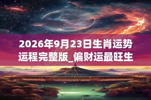 2026年9月23日生肖运势运程完整版_偏财运最旺生肖