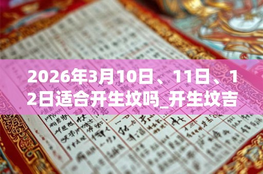2026年3月10日、11日、12日适合开生坟吗_开生坟吉利吗