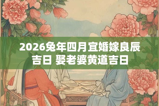 2026兔年四月宜婚嫁良辰吉日 娶老婆黄道吉日