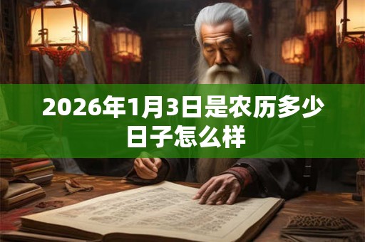 2026年1月3日是农历多少 日子怎么样