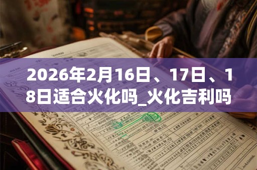 2026年2月16日、17日、18日适合火化吗_火化吉利吗 2026年2月16日、17日、18日适合火化吗_火化吉利吗