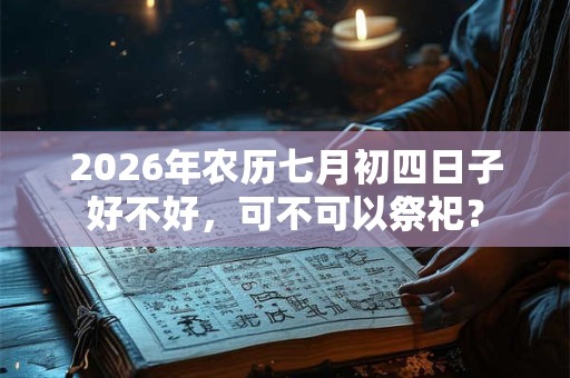 2026年农历七月初四日子好不好，可不可以祭祀？