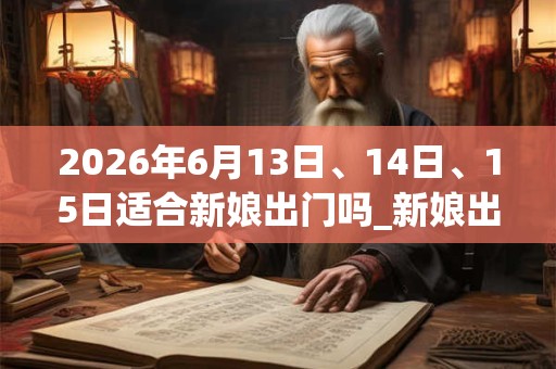 2026年6月13日、14日、15日适合新娘出门吗_新娘出门吉利吗 2026年6月13日、14日、15日适合新娘出门吗_新娘出门吉利吗
