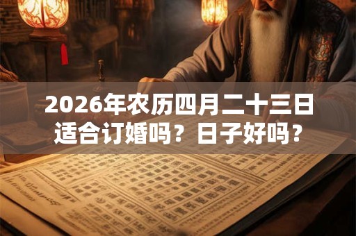 2026年农历四月二十三日适合订婚吗？日子好吗？