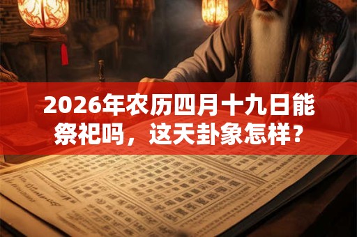 2026年农历四月十九日能祭祀吗,这天卦象怎样? 2026年农历四月十九日能祭祀吗,这天卦象怎样?