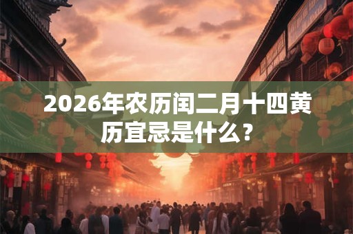 2026年农历闰二月十四黄历宜忌是什么？
