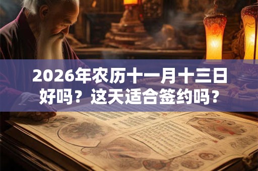2026年农历十一月十三日好吗?这天适合签约吗? 2026年农历十一月十三日好吗?这天适合签约吗?