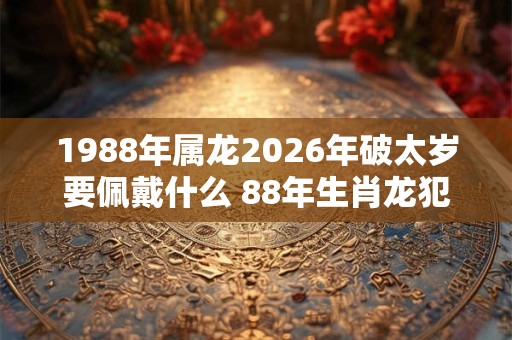 1988年属龙2026年破太岁要佩戴什么 88年生肖龙犯太岁怎么化解 1988年属龙2026年破太岁要佩戴什么 88年生肖龙犯太岁怎么化解