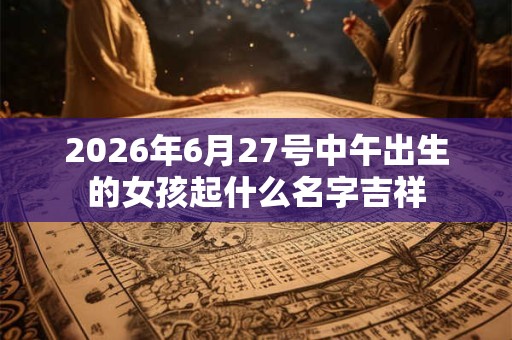 2026年6月27号中午出生的女孩起什么名字吉祥 2026年6月27号中午出生的女孩起什么名字吉祥