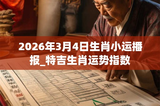 2026年3月4日生肖小运播报_特吉生肖运势指数 2026年3月4日生肖小运播报_特吉生肖运势指数