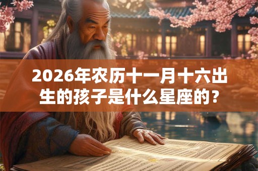 2026年农历十一月十六出生的孩子是什么星座的？