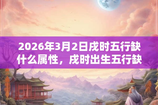 2026年3月2日戌时五行缺什么属性,戌时出生五行缺什么 2026年3月2日戌时五行缺什么属性,戌时出生五行缺什么