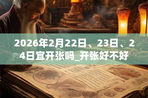 2026年2月22日、23日、24日宜开张吗_开张好不好 2026年2月22日、23日、24日宜开张吗_开张好不好