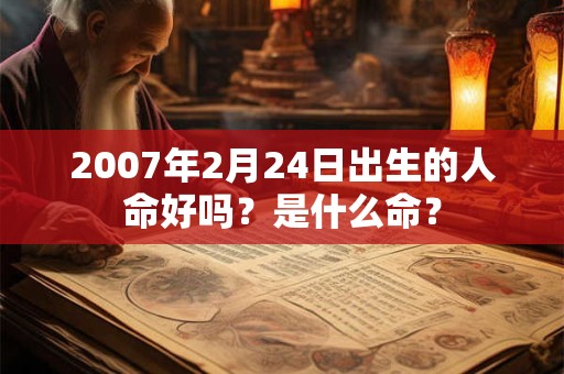 2007年2月24日出生的人命好吗？是什么命？